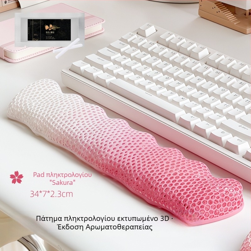 3D-εκτυπωμένο μαξιλάρι καρπού για μηχανικό πληκτρολόγιο (μοντέλο 1, βάρος 28 g, κυκλοφόρησε το 2025)