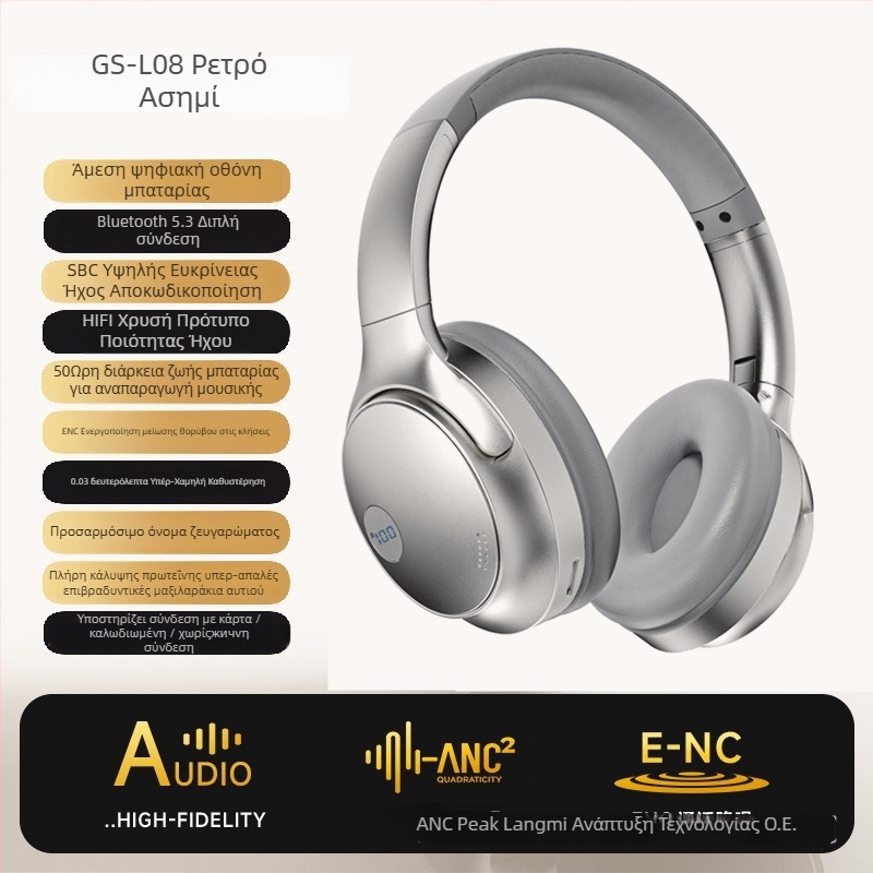 VJ901 Ασύρματο Bluetooth Headset, Ρετρό Στυλ, BT 6.0, Εμβέλεια 15 m, Αναδιπλούμενο, 8h Μπαταρία