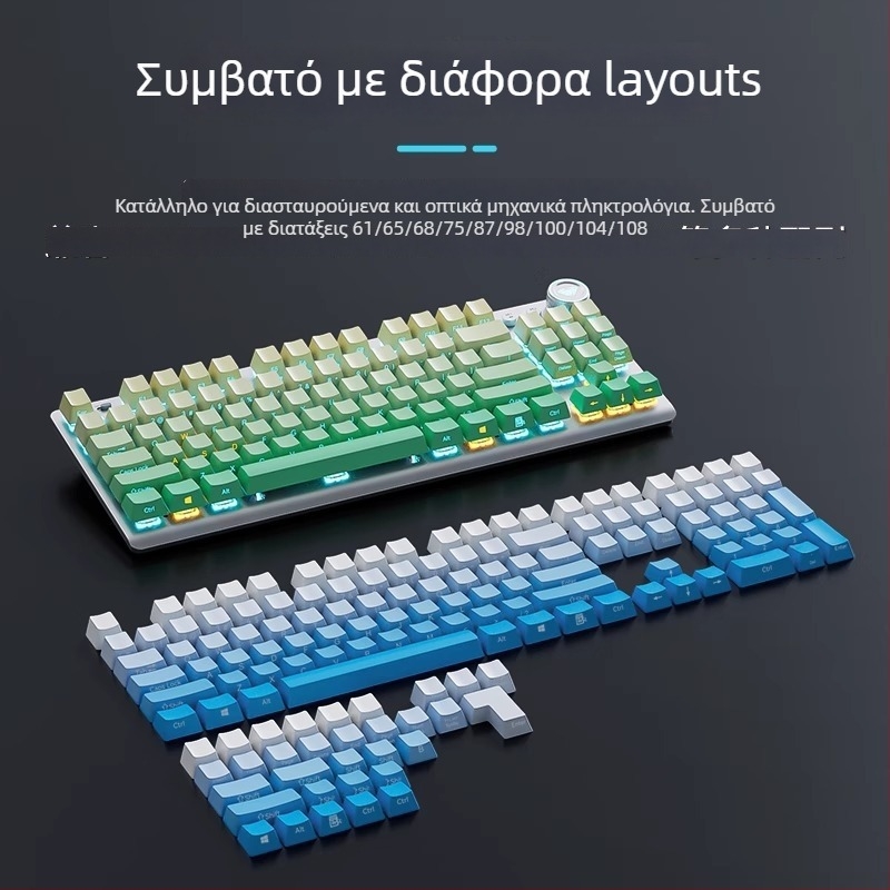 GLZ ABS πλαστικά καλύμματα πλήκτρων για καθολικά πληκτρολόγια – πλήρες σετ