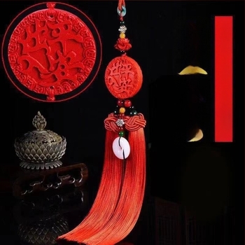 Κρεμαστό για καθρέπτη αυτοκινήτου με διπλής όψεως κινεζικό κόμπο, προσαρμοζόμενη εσωτερική διακόσμηση