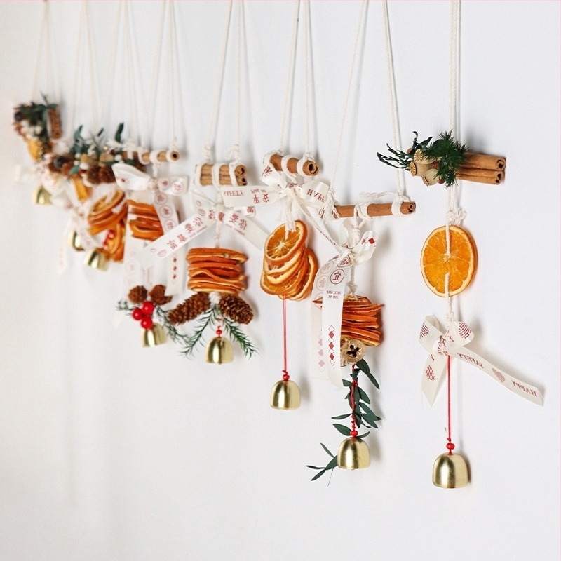 DIY κιτ για αυτοκίνητο κρεμαστό διακοσμητικό με αποξηραμένα λουλούδια και φέτες πορτοκαλιού, χειροποίητο, μοντέρνο εσωτερικό διακόσμηση