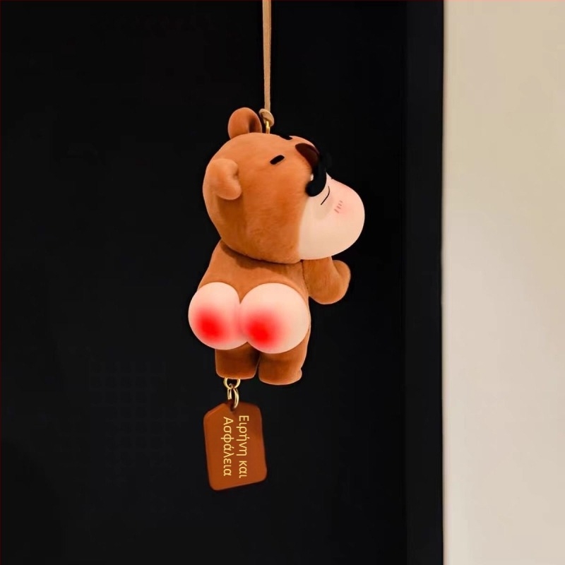 Κρεμαστό αυτοκινήτου: Αρκουδάκι σε στυλ καρτούν από ρητίνη, εσωτερική διακόσμηση