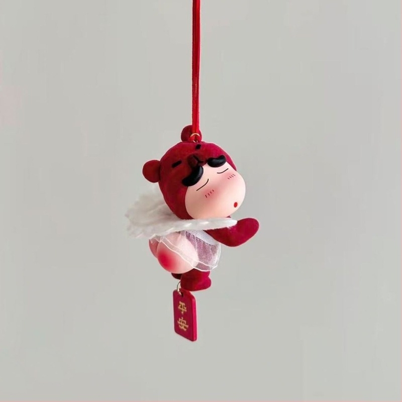 Κρεμαστό αυτοκινήτου: Αρκουδάκι σε στυλ καρτούν από ρητίνη, εσωτερική διακόσμηση