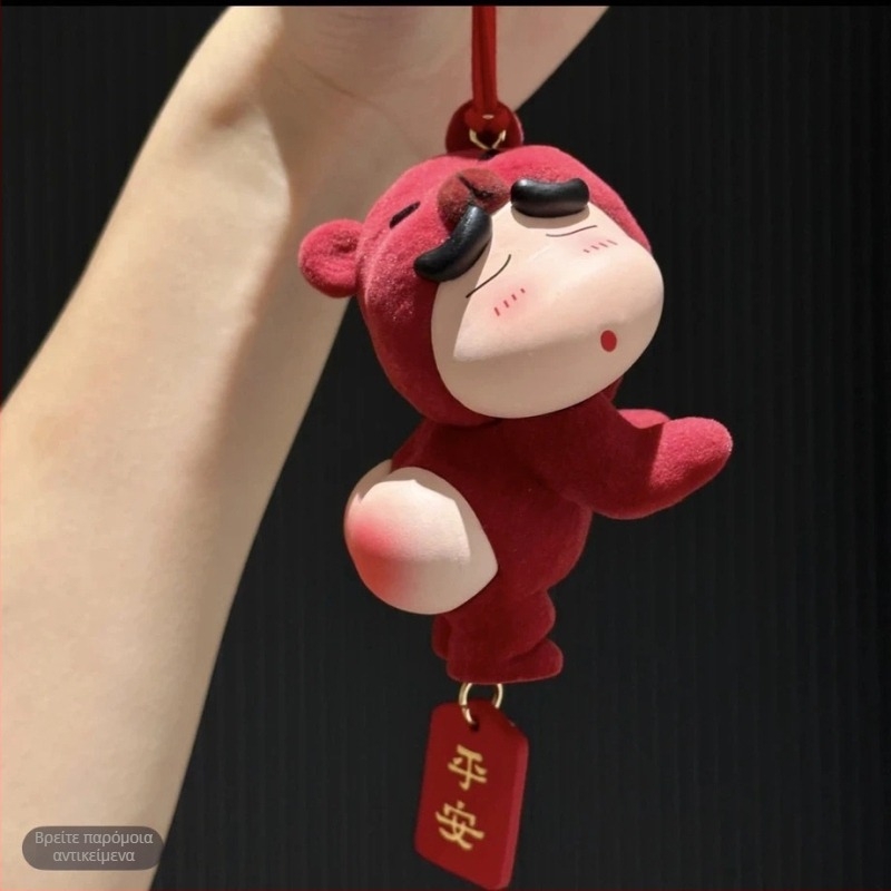 Κρεμαστό αυτοκινήτου: Αρκουδάκι σε στυλ καρτούν από ρητίνη, εσωτερική διακόσμηση