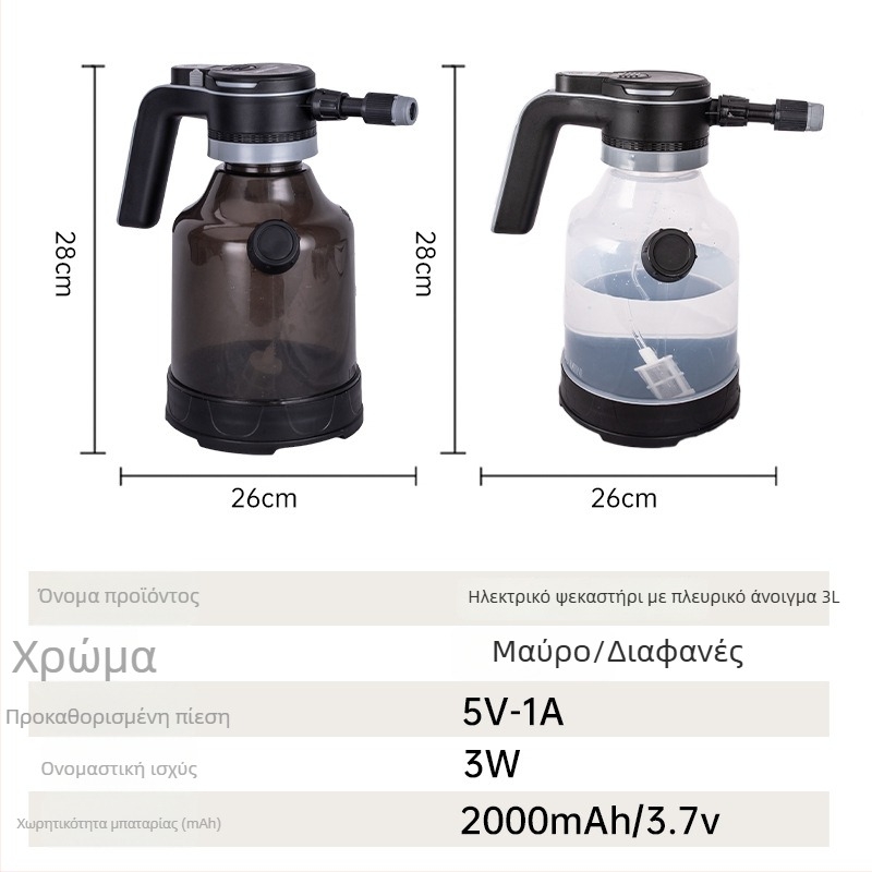 Rip Ηλεκτρική κανάτα ποτίσματος 3L με πλευρικό άνοιγμα (Πλαστικό, 3L, Ηλεκτρική)