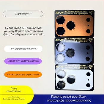 Φιλμ φακού για iPhone 17 Pro Max — Αλουμινίου κράμα, Αντι-ανακλαστικό, Αντιγρατζουνιστικό, Πλήρης κάλυψη
