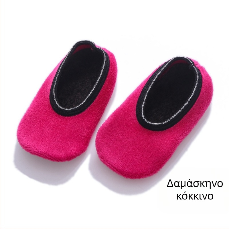 Αντιολισθητικές κάλτσες δαπέδου για μωρά και παιδιά, με επένδυση φλίς, παχιές μαλακές σόλες, ιδανικές για τη μάθηση βάδισης, άνοιξη-φθινόπωρο-χειμώνας, unisex