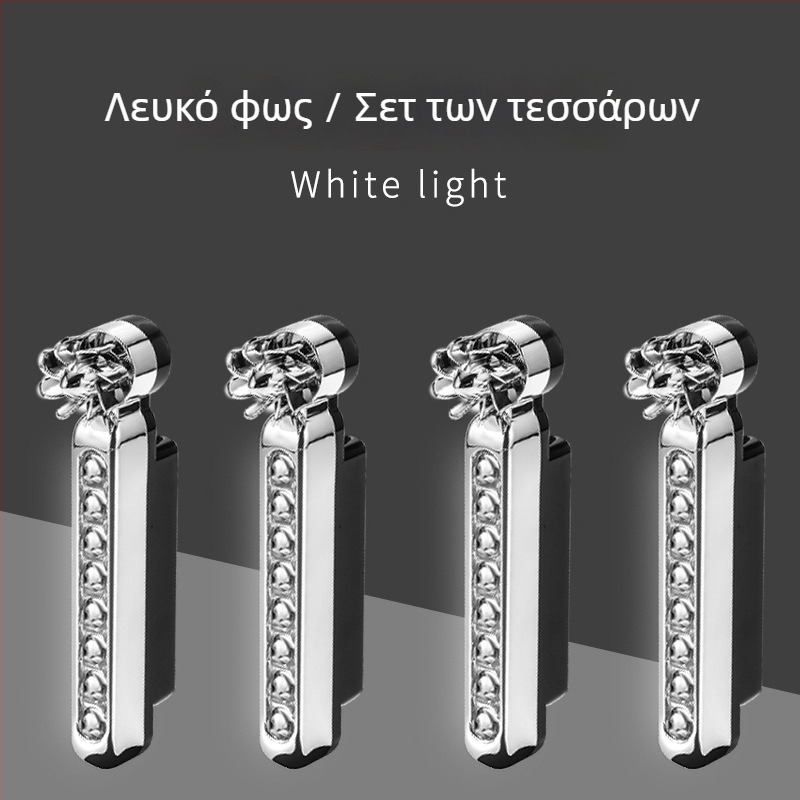 Curdy Αιολικό Φως Ημέρας — LED φώτα ημέρας αυτοκινήτου, τροφοδοτούμενα από τον άνεμο, χωρίς καλώδια, λαμπτήρας με μεσαία σχάρα
