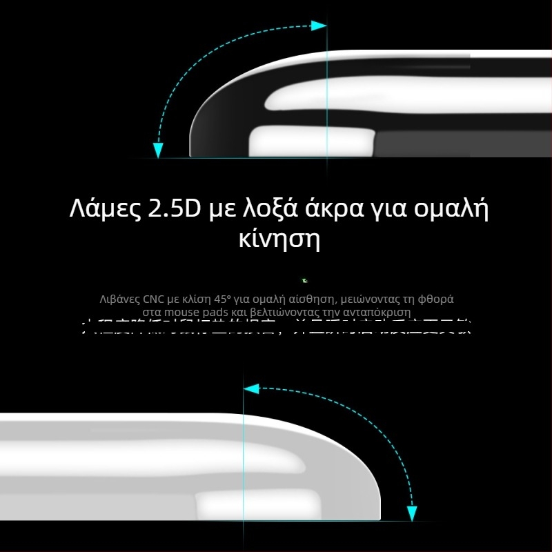 Σετ ποδιών ποντικιού από tempered glass για GPW1 γενιά – υψηλή ολίσθηση, ψυχρή διαμόρφωση, OEM επεξεργασία