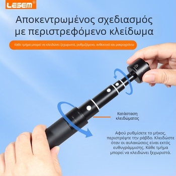 Επεκτεινόμενη ράβδος για selfie για DJI Action 5 Pro/4/3, κατασκευή από κράμα αλουμινίου, χωρίς IBIS, συμβατή με Insta360 X5