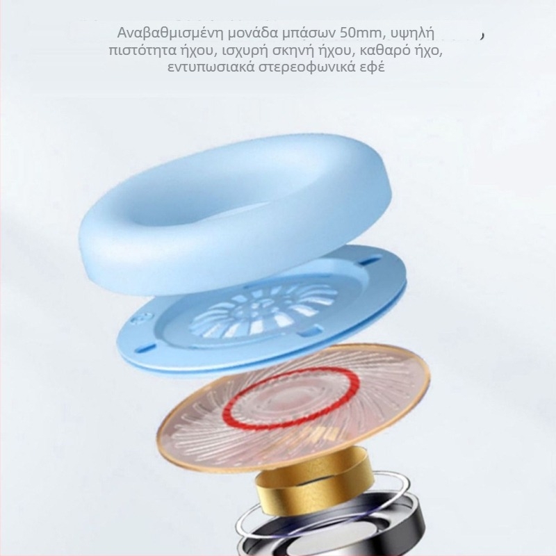 DG-909-XOX Ενσύρματα ακουστικά παιχνιδιών με οδηγούς 50 mm, εύρος συχνοτήτων 20 Hz–20 kHz, ευαισθησία 98 dB, καλώδιο 2 m, μικρόφωνο, USB και 3,5 mm, για PC, μείωση θορύβου