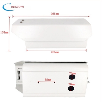 F08 κυβόσχημο περίβλημα κάμερας από αλουμίνιο για αναγνώριση πινακίδων, εξωτερική τοποθέτηση, αδιάβροχο και προστασία από τη σκόνη