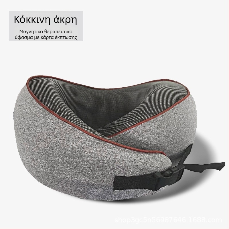 Μαξιλάρι αυχένα σε σχήμα U για ταξίδια από αφρό μνήμης, κάλυμμα από 100% βαμβάκι, φορητό, καθολική εφαρμογή