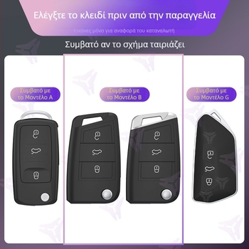 Yi Hangcheng TPU θήκη κλειδιού για τη Volkswagen – καρτούν στυλ, συμβατή με Sagitar, Bora, Polo, Lavida, Tiguan L, T-Roc, Golf 7