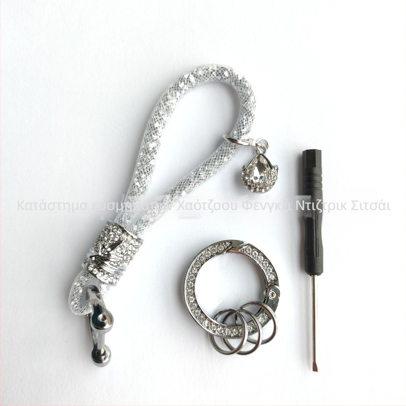 Μπρελόκ αυτοκινήτου από ψευδάργυρο με διαμαντοκρύσταλλους, κρυστάλλινο μενταγιόν, δυνατότητα παραμετροποίησης