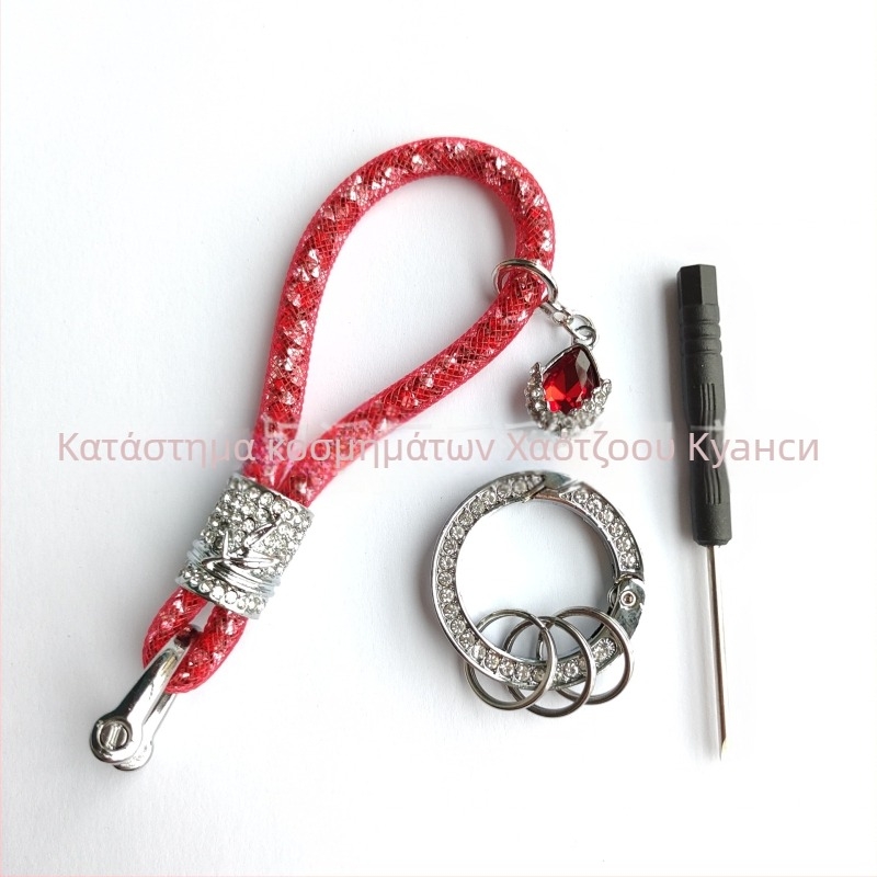 Μπρελόκ αυτοκινήτου από ψευδάργυρο με διαμαντοκρύσταλλους, κρυστάλλινο μενταγιόν, δυνατότητα παραμετροποίησης