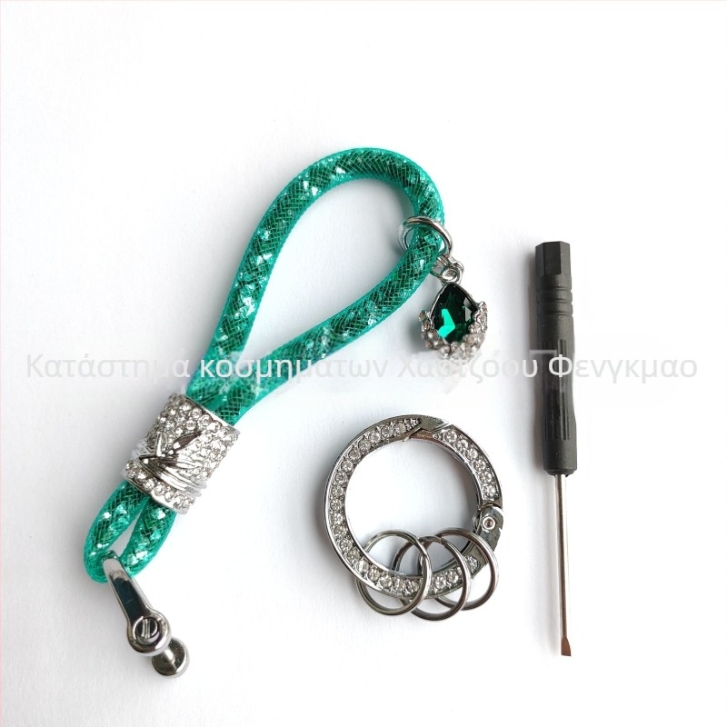 Μπρελόκ αυτοκινήτου από ψευδάργυρο με διαμαντοκρύσταλλους, κρυστάλλινο μενταγιόν, δυνατότητα παραμετροποίησης