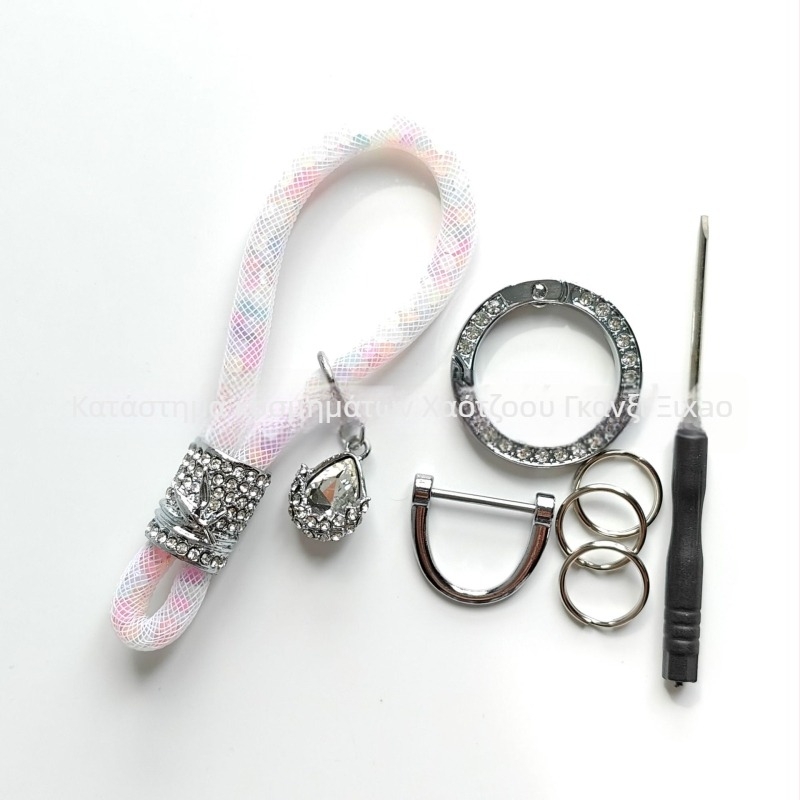 Μπρελόκ αυτοκινήτου από ψευδάργυρο με διαμαντοκρύσταλλους, κρυστάλλινο μενταγιόν, δυνατότητα παραμετροποίησης