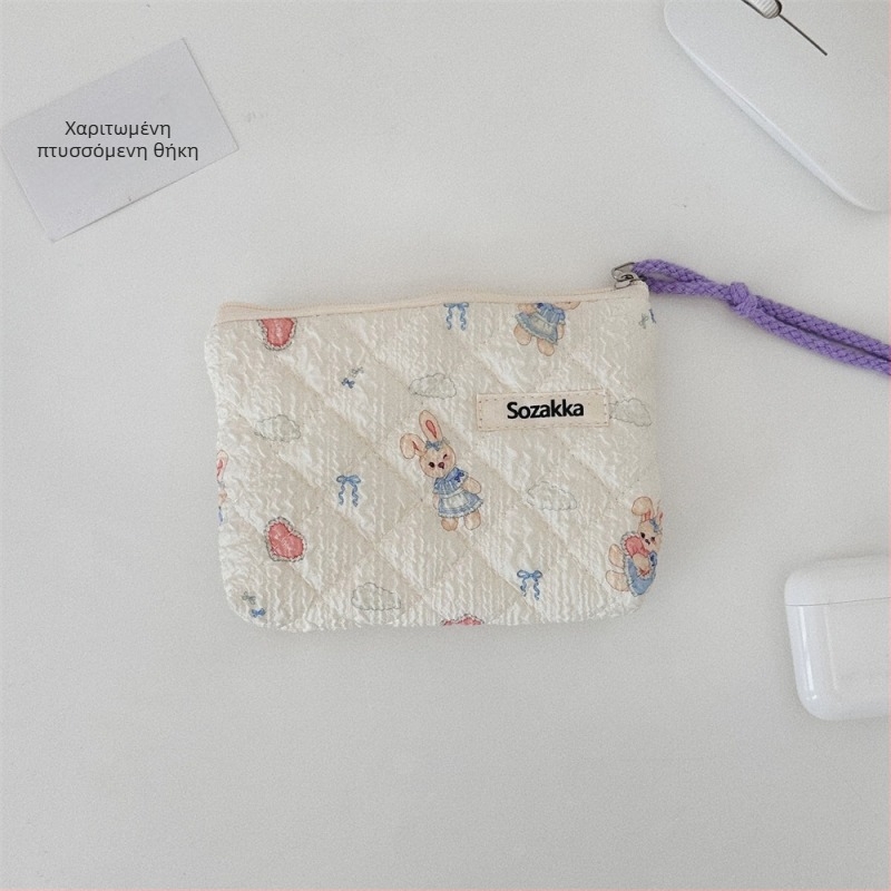 Βαμβακερή φλοράλ τσάντα αποθήκευσης με poplin επένδυση για καθημερινή χρήση, με σχέδιο anime, για γυναίκες