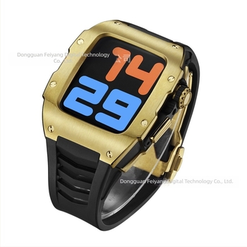 Ατσάλινο προστατευτικό κάλυμμα Apple Watch, συμβατό με λουράκι iWatch S98, αυτόνομη παραγωγή, άδεια ιδιωτικής ετικέτας