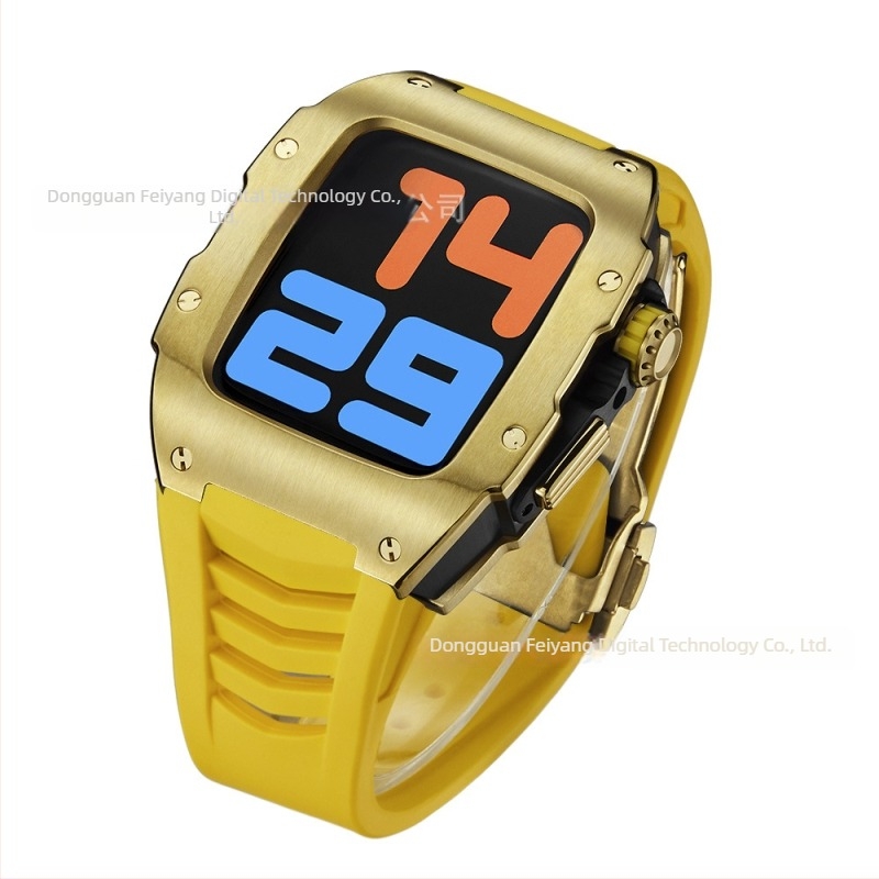 Ατσάλινο προστατευτικό κάλυμμα Apple Watch, συμβατό με λουράκι iWatch S98, αυτόνομη παραγωγή, άδεια ιδιωτικής ετικέτας