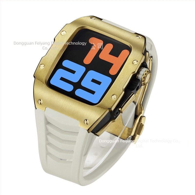 Ατσάλινο προστατευτικό κάλυμμα Apple Watch, συμβατό με λουράκι iWatch S98, αυτόνομη παραγωγή, άδεια ιδιωτικής ετικέτας