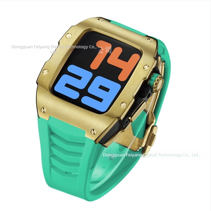 Ατσάλινο προστατευτικό κάλυμμα Apple Watch, συμβατό με λουράκι iWatch S98, αυτόνομη παραγωγή, άδεια ιδιωτικής ετικέτας
