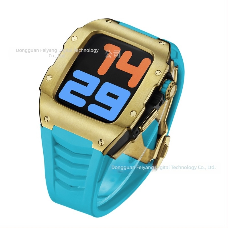 Ατσάλινο προστατευτικό κάλυμμα Apple Watch, συμβατό με λουράκι iWatch S98, αυτόνομη παραγωγή, άδεια ιδιωτικής ετικέτας