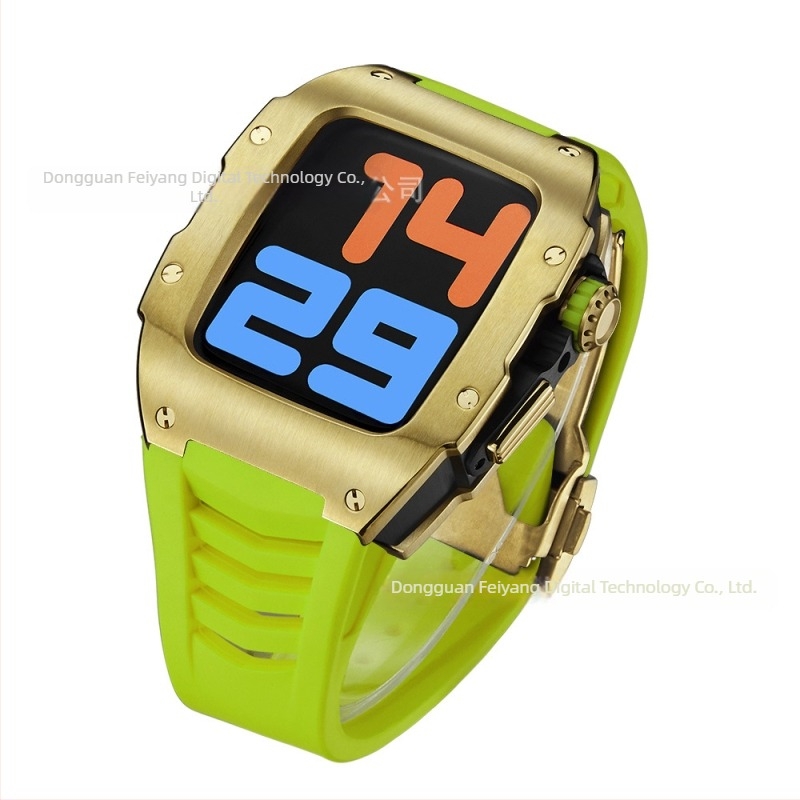 Ατσάλινο προστατευτικό κάλυμμα Apple Watch, συμβατό με λουράκι iWatch S98, αυτόνομη παραγωγή, άδεια ιδιωτικής ετικέτας