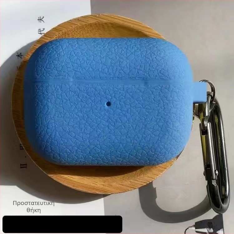 Θήκη σιλικόνης για AirPods Pro με μοτίβο lychee, μαλακό περίβλημα, στυλ καρτούν, κατασκευή με έγχυση