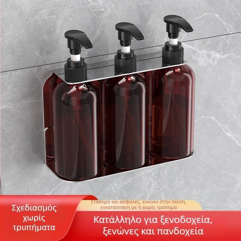 Ατσάλινο στήριγμα τοίχου για δοσομετρητή υγρών μπάνιου – χειροκίνητη λειτουργία, μοντέρνο μινιμαλιστικό στυλ, γυαλιστερή επιφάνεια, βάρος 0,4 kg