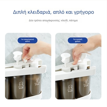 Δοσομετρητής σαπουνιού τοίχου, ABS, χειροκίνητος πατητήρας, ελαφρύς πολυτελής στυλ, CE πιστοποίηση