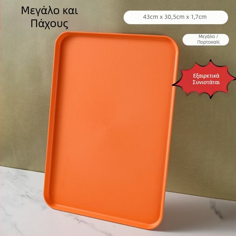 Πλαστικός ορθογώνιος δίσκος, κινεζικό στυλ, χωρίς μικροκύματα, πολλαπλής χρήσης για ντιμπούλινγκ, τσάι και φρούτα