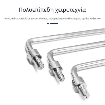 L506 Αναδιπλούμενη βιομηχανική λαβή από ανοξείδωτο χάλυβα 304/άνθρακα χρωμιωμένη επιφάνεια, κατάλληλη για πίνακες ελέγχου, πίνακες διανομής, πίνακες διακοπτών και εργαλειοθήκες