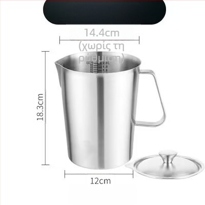 Huisheng 304 ανοξείδωτο μετρητικό κύπελλο με κλίμακα – μετρητικό κύπελλο και κουτάλι για κουζίνα και αρτοσκευάσματα