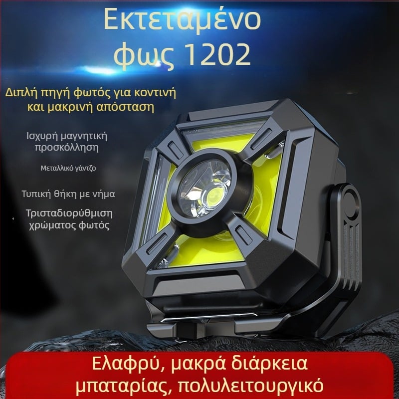 Φανάρι κατασκήνωσης - Cob LED, επαναφορτιζόμενο, 3V, 500mAh, διακόπτης με κουμπί