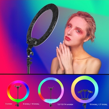 LED φως πλήρωσης για ζωντανή μετάδοση και φωτογράφηση – MJ460R, 60W, 12V 5A, τηλεκοντρόλ, προσαρμογή