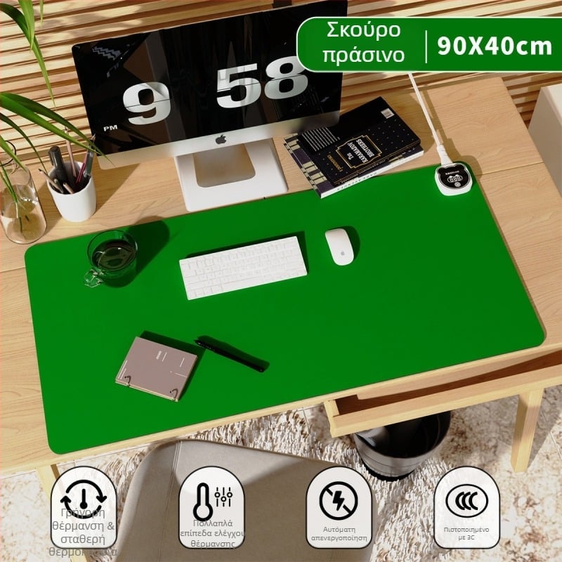 Μεγάλη θέρμανόμενη επιφάνεια γραφείου με PU κάλυψη, 220V, 220W, θέρμανση με αλουμινόφυλλο, ευφυής έλεγχος θερμοκρασίας με πολλαπλά επίπεδα, προστασία από υπερθέρμανση, υπερφόρτωση και βραχυκύκλωμα