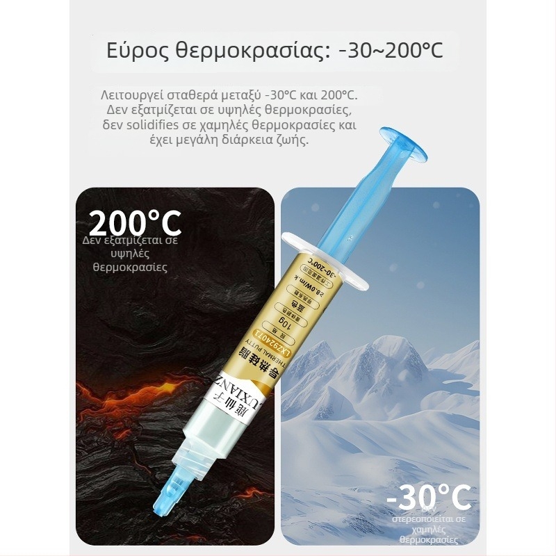 Deer Fairy γέλη σιλικόνης για την ψύξη CPU, αγωγιμότητα 10W/mK, ανθεκτική σε υψηλές θερμοκρασίες, κατάλληλη για CPU, μητρικές πλακέτες και VRAM