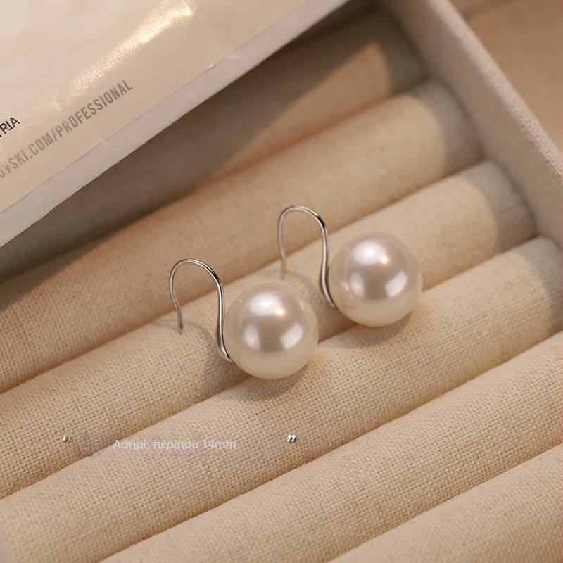 Σκουλαρίκια με μαργαριτάρια από ασήμι Sterling, 99% καθαρότητας, απλός σχεδιασμός, για γυναίκες, Άνοιξη 2025