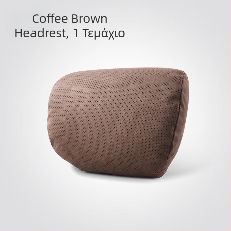 Fuhe μαξιλάρι αυτοκινήτου για τον αυχένα και το προσκέφαλο, εξωτερικό από σουέντ με γέμισμα βιολογικό φλίς – καθολικό για αυτοκίνητα