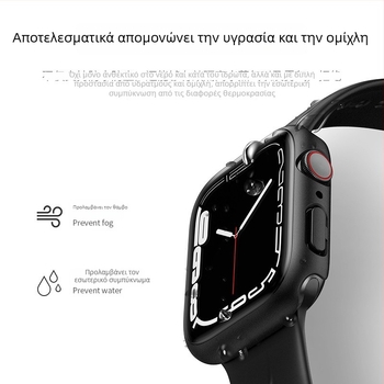 Αδιάβροχη προστατευτική θήκη Apple Watch, κελύφος PC σκληρός + φιλμ από κατεργασμένο γυαλί, συμβατή με Ultra3/S11/S10/S9/S8/S7/S6/S5/S4/SE3