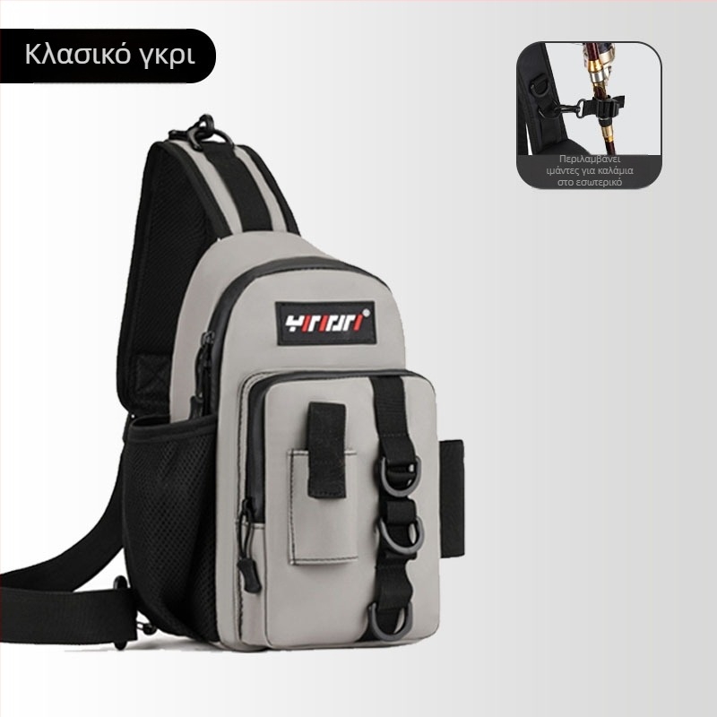 Τσάντα θαλάσσιου ψαρέματος – PVC, αδιάβροχη, αποθήκευση καλαμιού και γραμμής, στήριγμα καρούλι