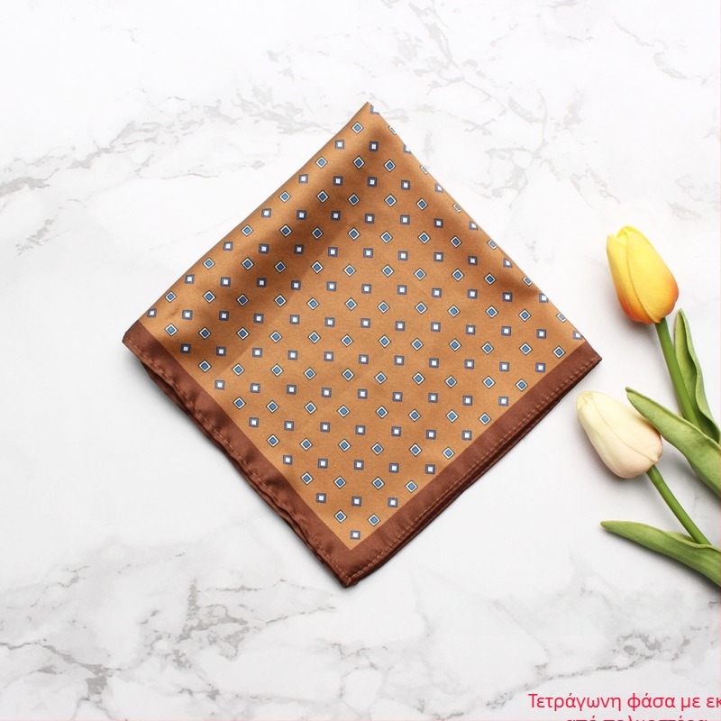 Μαντήλι τσέπης με εκτυπωμένο μοτίβο, πολυεστέρας, unisex, χαλαρό στυλ