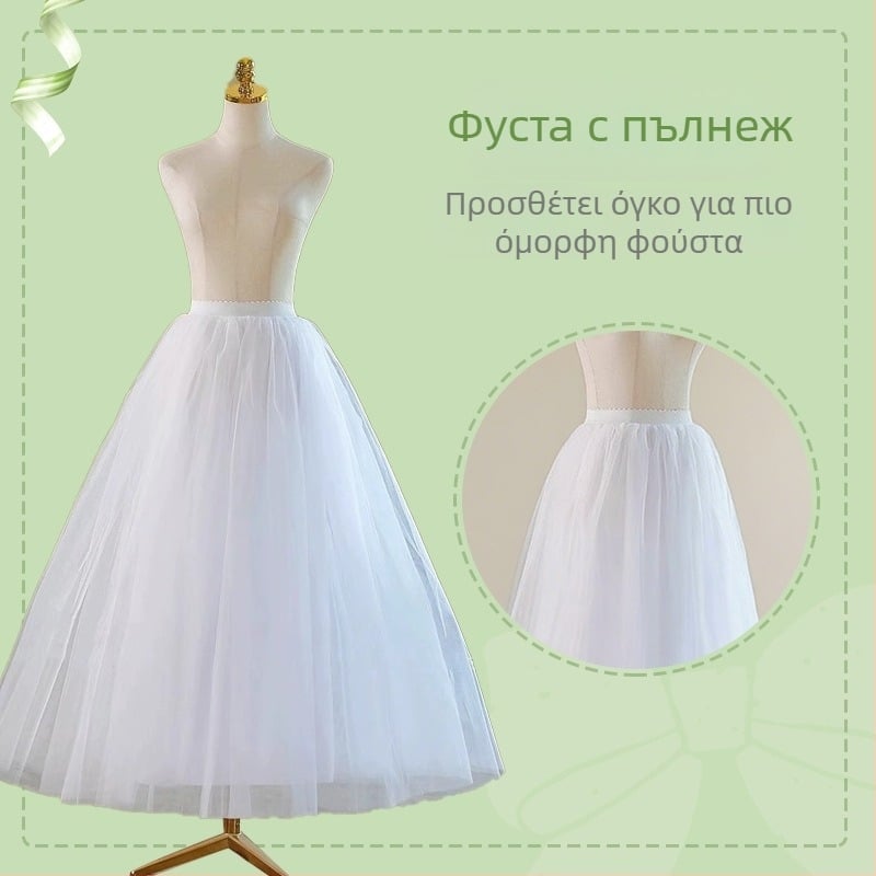 Νυφικό φόρεμα με χωρίς οστά στήριξη, Lolita στυλ για χορό, απαλό τούλι με διχτυωτή επένδυση, ενήλικες, φθινοπωρινή 2025