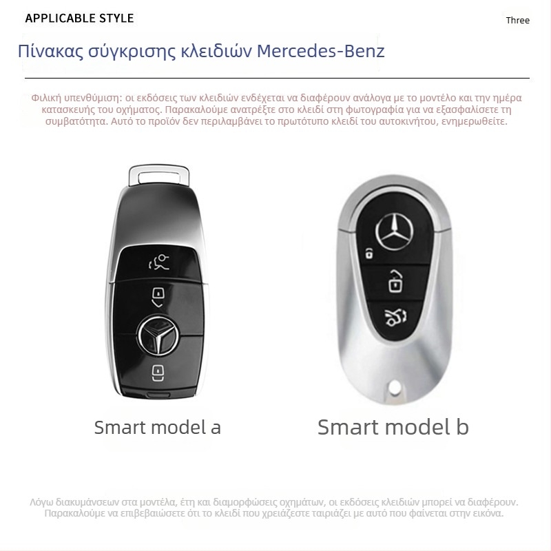 Σετ καλύμματος κλειδιού για Mercedes-Benz C260L, E300L, C-Class, GLB, GLC, A-Class, GLE, S-Class, GLS, E350 — κράμα ψευδάργυρου, Bosgao, κωδικός xx88#629785028888, μοντέρνο στυλ