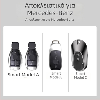 Θήκη Κλειδιού από Κράμα Ψευδαργύρου για Mercedes-Benz E-Class, C-Class, GLC, GLA – Απλός Σχεδιασμός, Χωρίς Παραμετροποίηση