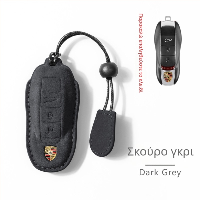 Porsche θήκη κλειδιού αυτοκινήτου από σουέντ δέρμα, υψηλής ποιότητας, προσαρμοζόμενη, για Cayenne, 718, Macan, Panamera
