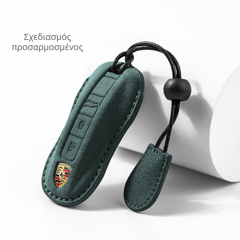 Porsche θήκη κλειδιού αυτοκινήτου από σουέντ δέρμα, υψηλής ποιότητας, προσαρμοζόμενη, για Cayenne, 718, Macan, Panamera