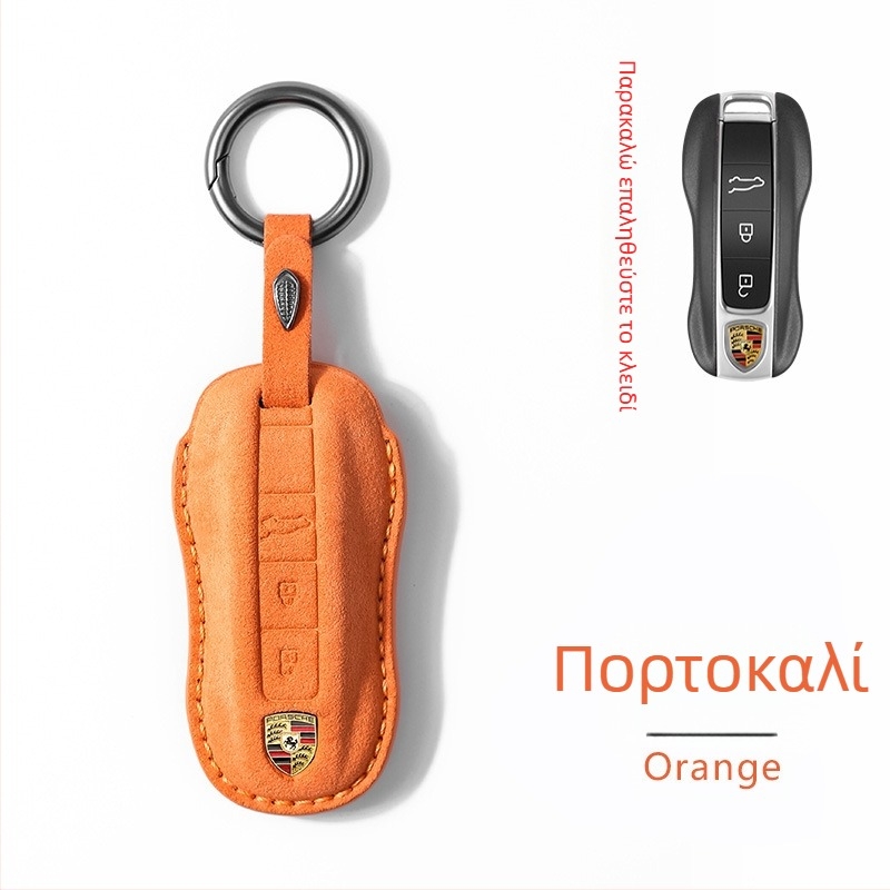 Porsche θήκη κλειδιού αυτοκινήτου από σουέντ δέρμα, υψηλής ποιότητας, προσαρμοζόμενη, για Cayenne, 718, Macan, Panamera